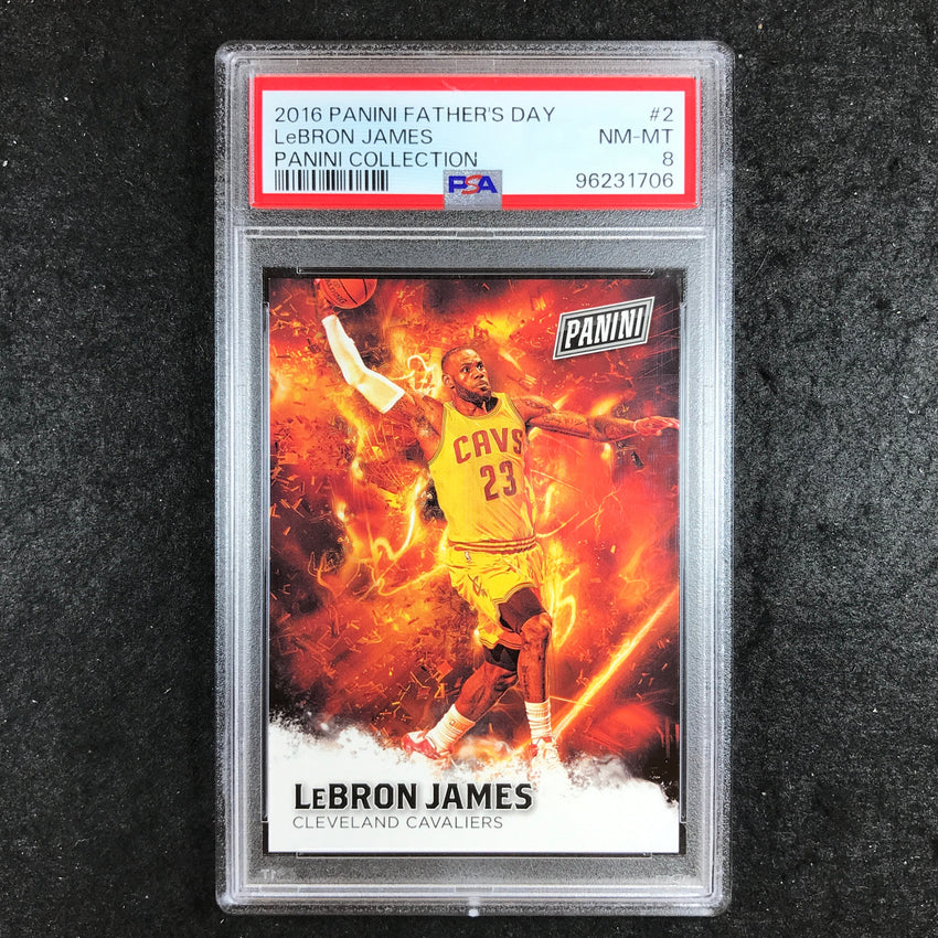2016 Panini Father's Day LEBRON JAMES Panini Collection #2 PSA 8 (706)