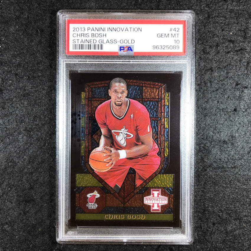 2013 Innovation CHRIS BOSH Stained Glass Gold #42 PSA 10 (089)