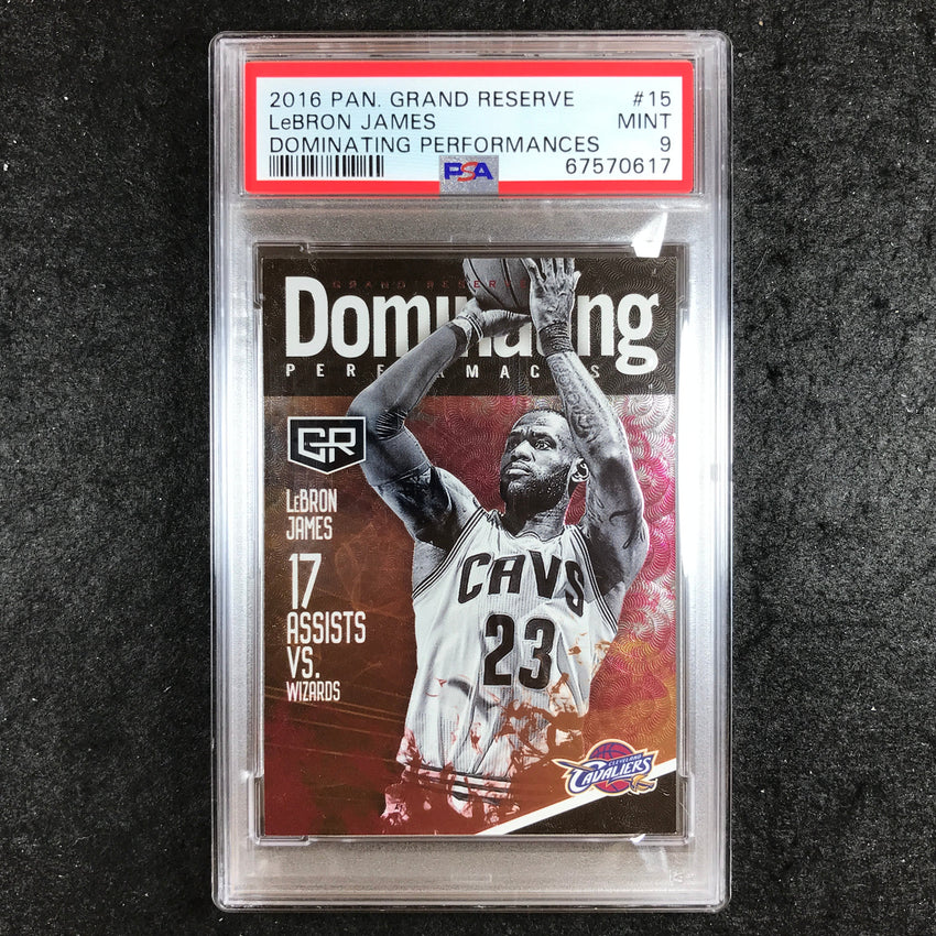 2016 Grand Reserve LEBRON JAMES Dominating Performances #15 PSA 9 (617)