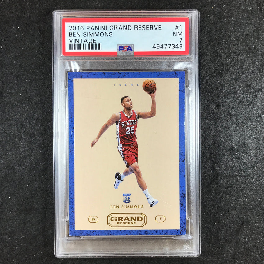 2016 Grand Reserve BEN SIMMONS Rookie Vintage #1 PSA 7 (349)