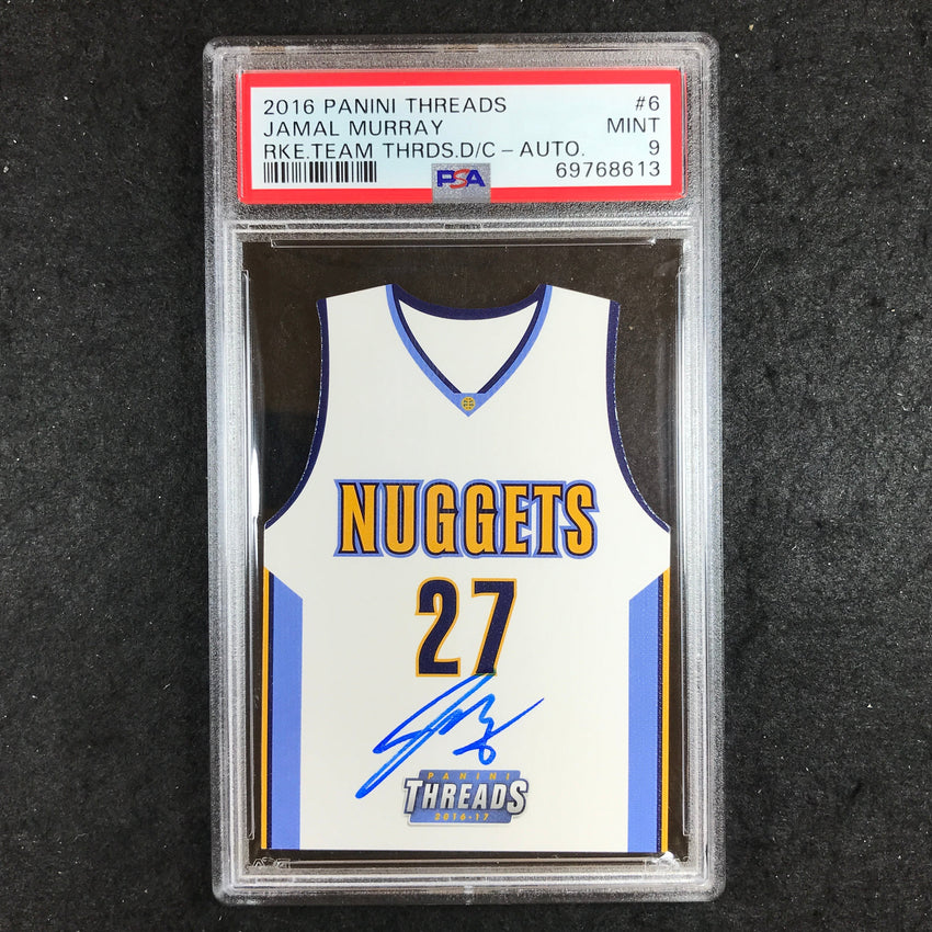 2016 Panini Threads JAMAL MURRAY Rookie Team Threads Auto 5/199 PSA 9 (613)
