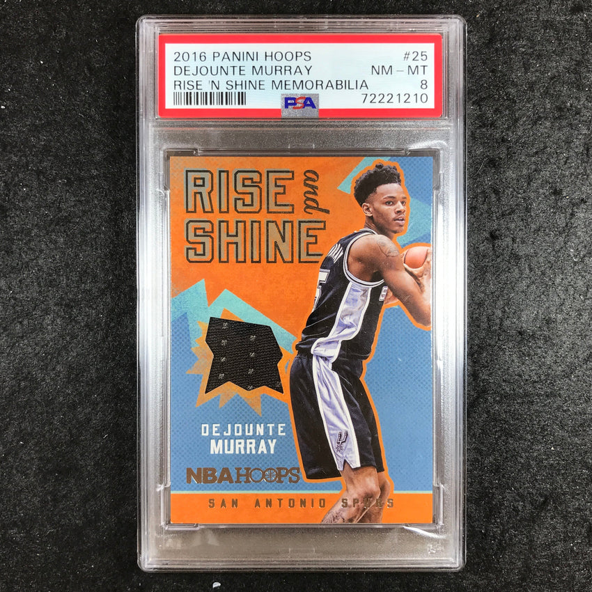 2016 Hoops DEJOUNTE MURRAY Rise 'N Shine Rookie Memorabilia #25 PSA 8 (210)