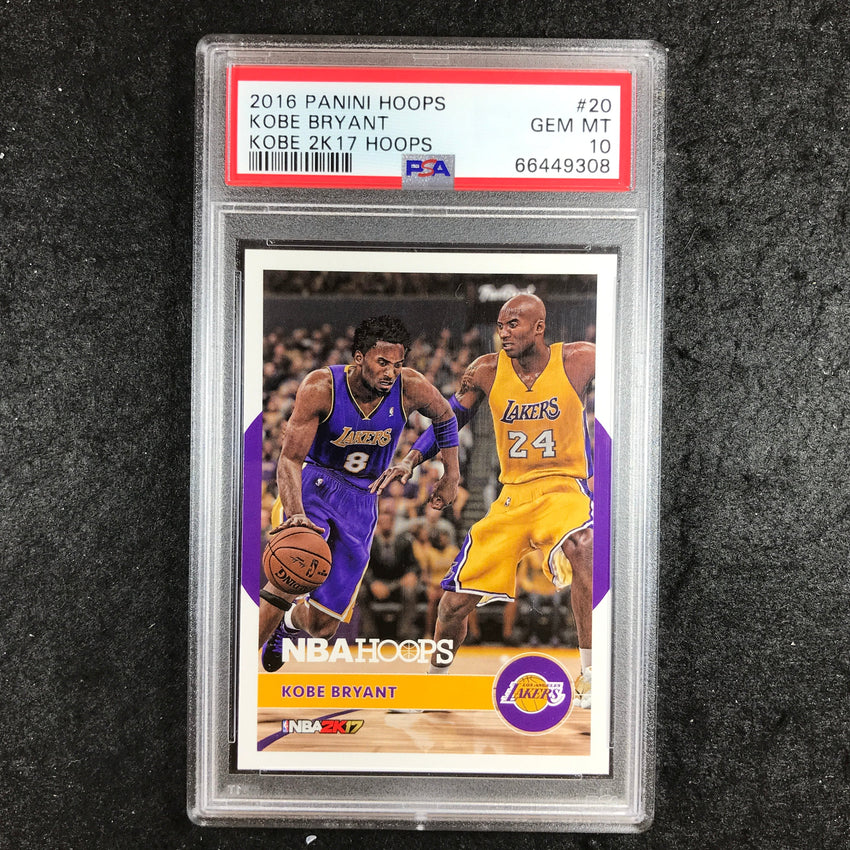 2016 Hoops KOBE BRYANT Kobe 2K17 Hoops #20 PSA 10 (308)