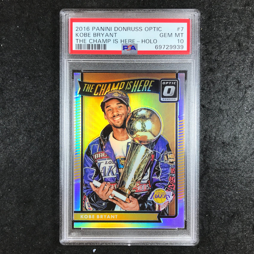 2016 Donruss Optic KOBE BRYANT The Champ Is Here Holo #7 PSA 10 (939)