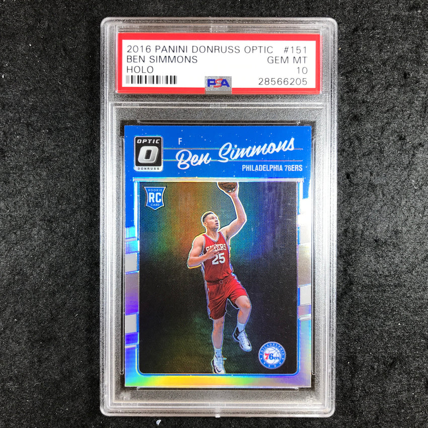 2016 Donruss Optic BEN SIMMONS Rookie Holo #151 PSA 10 (205)