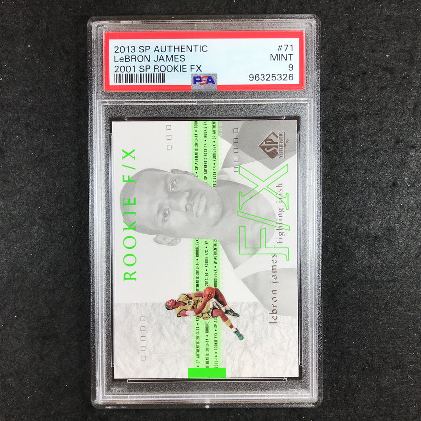 2013 SP Authentic LEBRON JAMES 2001 SP Rookie FX #71 PSA 9 (326)