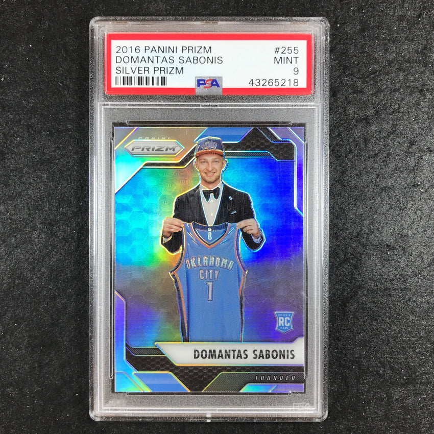 2016 Prizm DOMANTAS SABONIS Rookie Silver Prizm #255 PSA 9 (218)