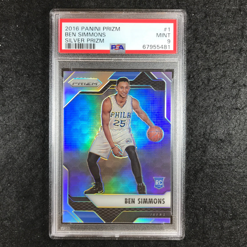 2016 Prizm BEN SIMMONS Rookie Silver Prizm #1 PSA 9 (481)