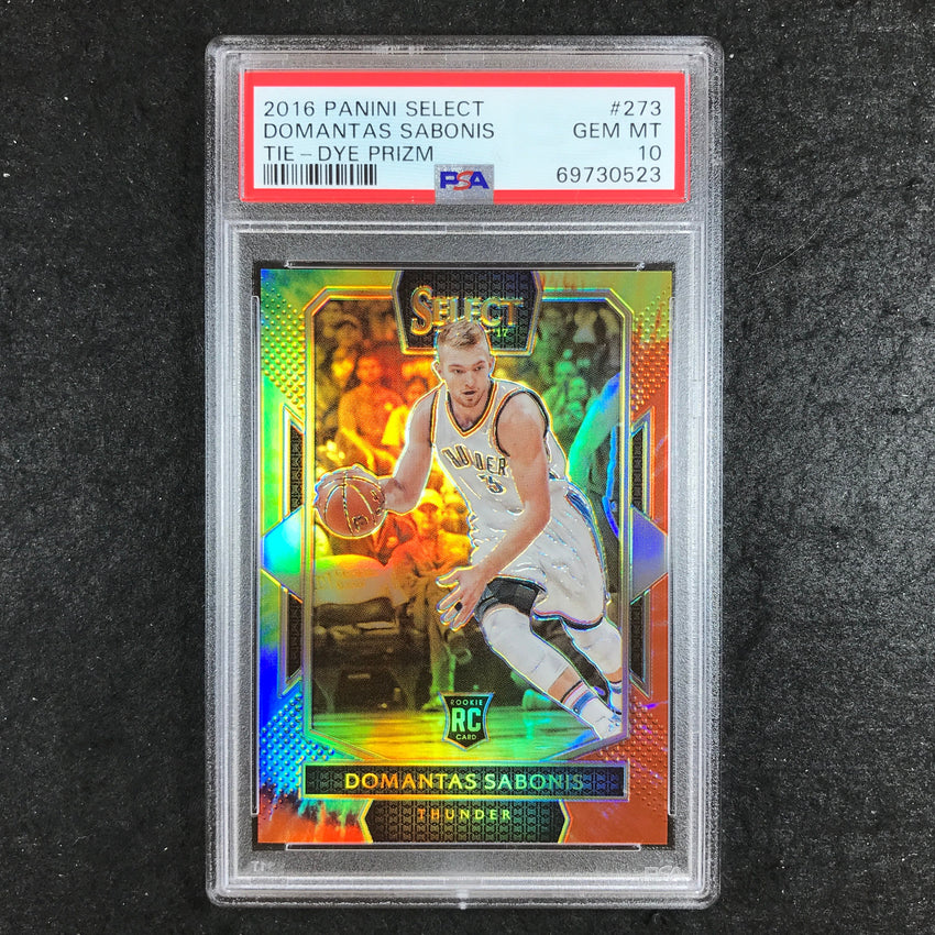 2016 Select DOMANTAS SABONIS Rookie Tie-Dye Prizm 24/25 #273 PSA 10 (523)