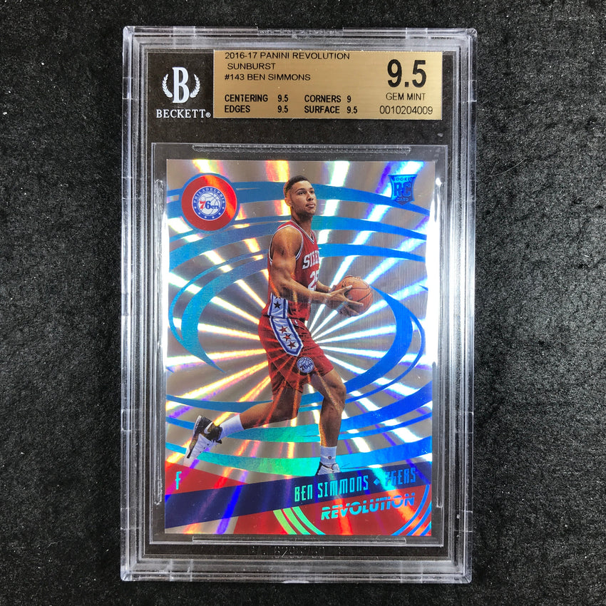 2016-17 Revolution BEN SIMMONS Rookie Sunburst 8/75 #143 BGS 9.5 (009)