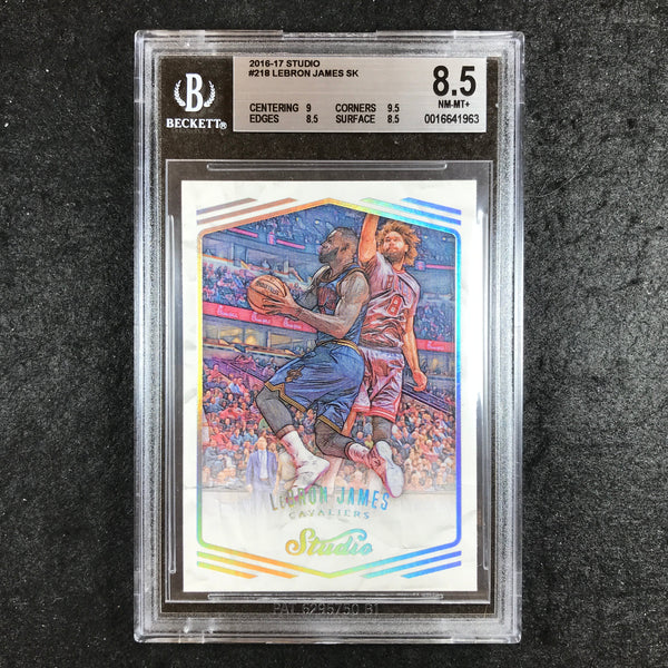 2016-17 Studio LEBRON JAMES #218 BGS 8.5 (963) – Cherry Collectables