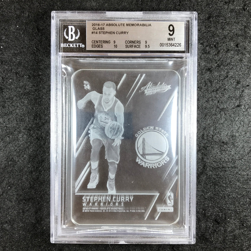 2016-17 Absolute STEPHEN CURRY Glass #14 BGS 9 (226)