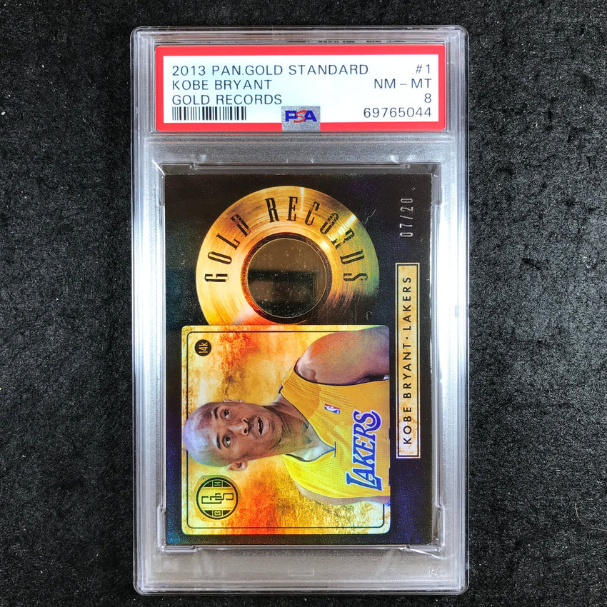2013 Gold Standard KOBE BRYANT Gold Records 7/20 #1 PSA 8 (044)