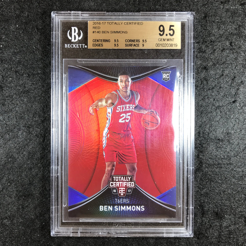 2016-17 Totally Certified BEN SIMMONS Rookie Red 134/199 #140 BGS 9.5 (819)