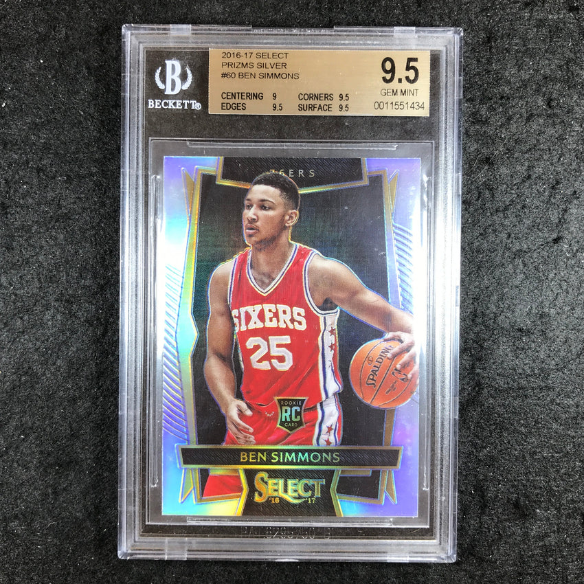 2016-17 Select BEN SIMMONS Rookie Prizms Silver #60 BGS 9.5 (434)