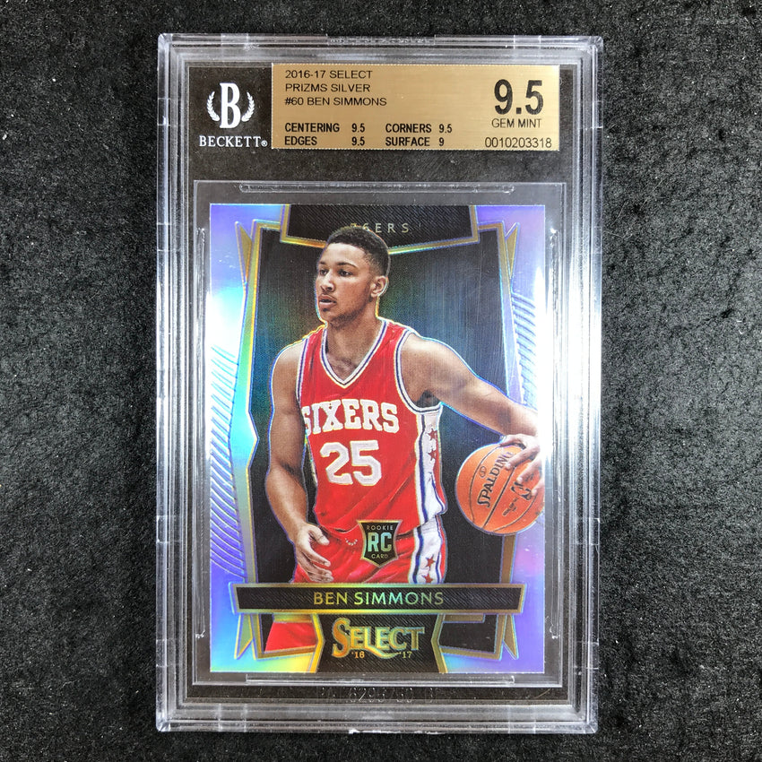 2016-17 Select BEN SIMMONS Rookie Prizms Silver #60 BGS 9.5 (318)
