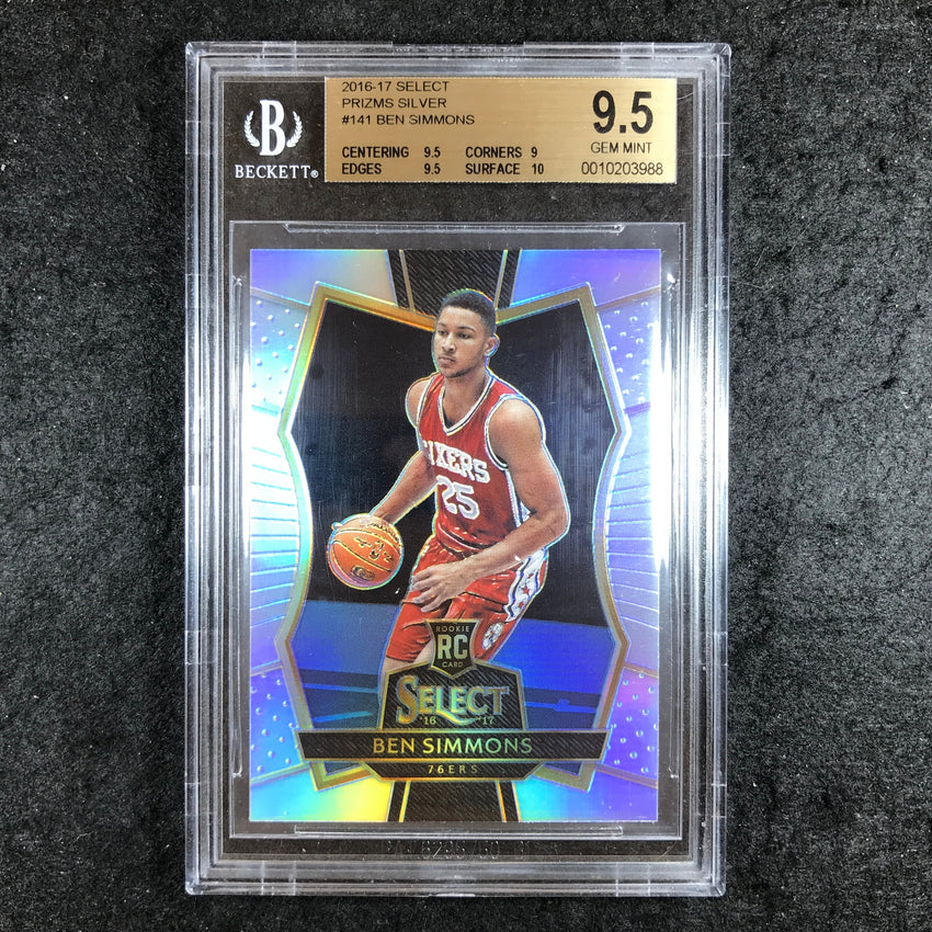 2016-17 Select BEN SIMMONS Rookie Prizms Silver #141 BGS 9.5 (988)