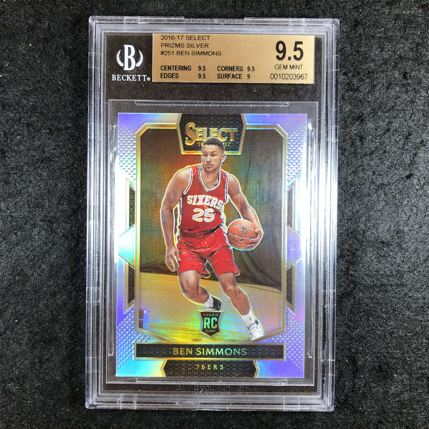 2016-17 Select BEN SIMMONS Rookie Prizms Silver #251 BGS 9.5 (967)