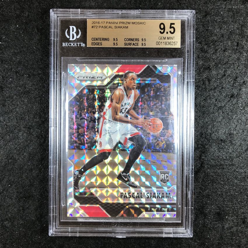 2016-17 Prizm PASCAL SIAKAM Rookie Mosaic #72 BGS 9.5 (257)