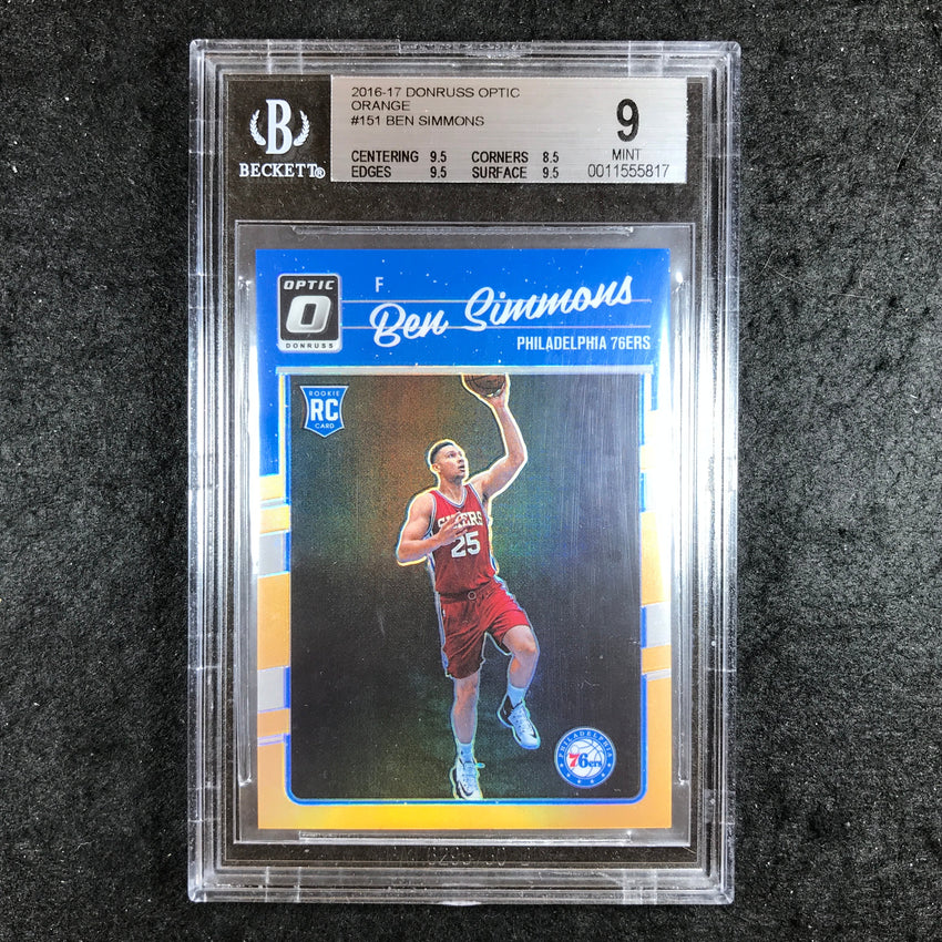 2016-17 Donruss Optic BEN SIMMONS Rookie Orange 111/199 #151 BGS 9 (817)