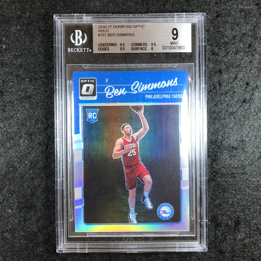 2016-17 Donruss Optic BEN SIMMONS Rookie Silver Holo #151 BGS 9 (863)