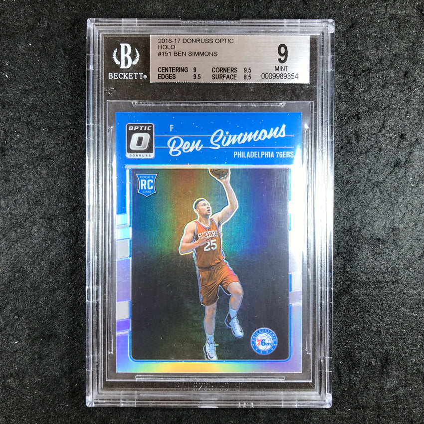 2016-17 Donruss Optic BEN SIMMONS Rookie Silver Holo #151 BGS 9 (354)