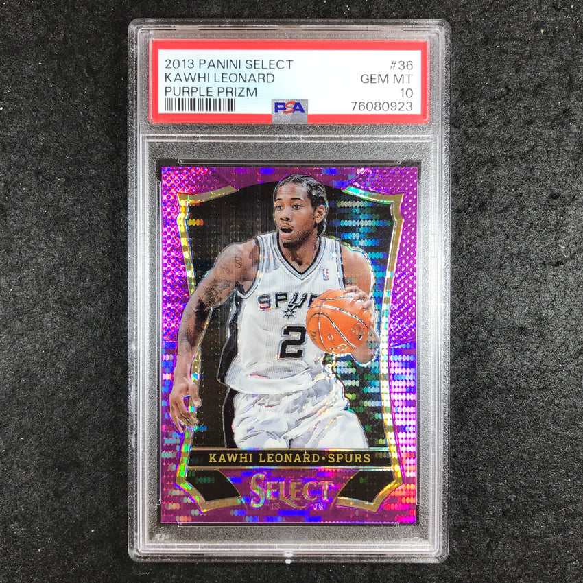 2013 Select KAWHI LEONARD Purple Prizm 80/99 #36 PSA 10 (923)