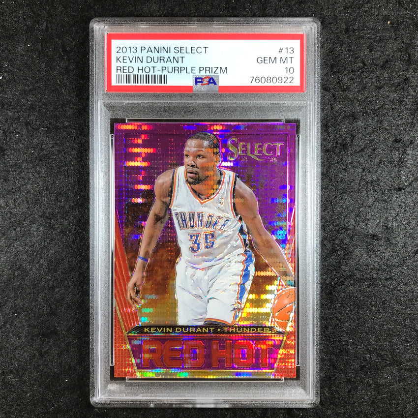 2013 Select KEVIN DURANT Red Hot Purple Prizm 36/99 #13 PSA 10 (922)