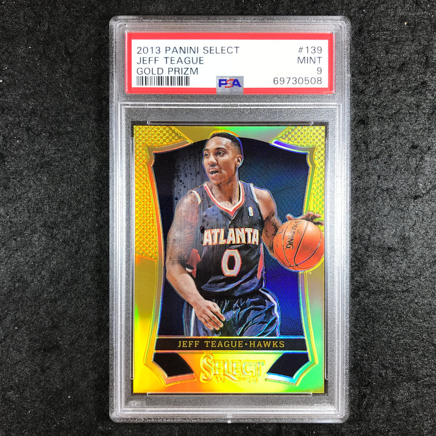 2013 Select JEFF TEAGUE Gold Prizm 4/10 #139 PSA 9 (508)