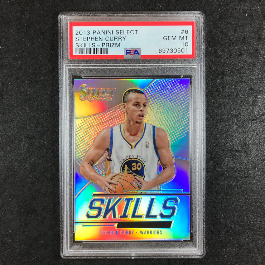 2013 Select STEPHEN CURRY Skills Silver Prizm #6 PSA 10 (501)