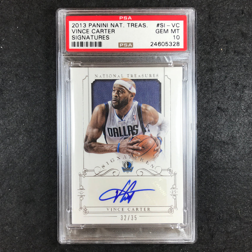 2013 National Treasures VINCE CARTER Signatures Auto 32/35 PSA 10 (328)