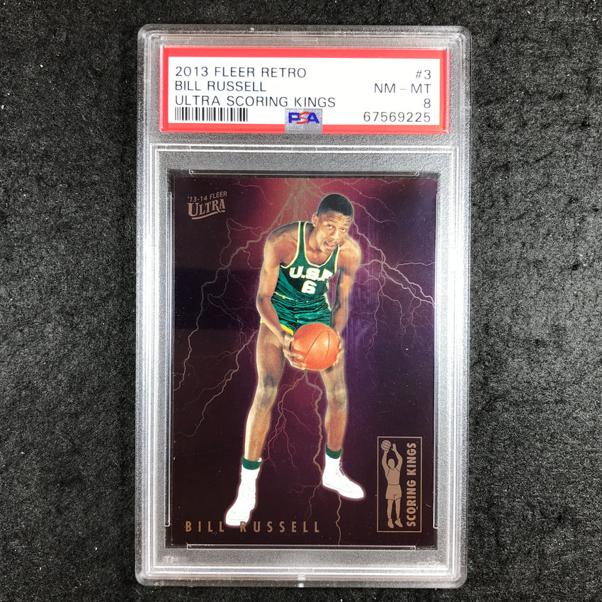 2013 Fleer Retro BILL RUSSELL Ultra Scoring Kings #3 PSA 8 (225)