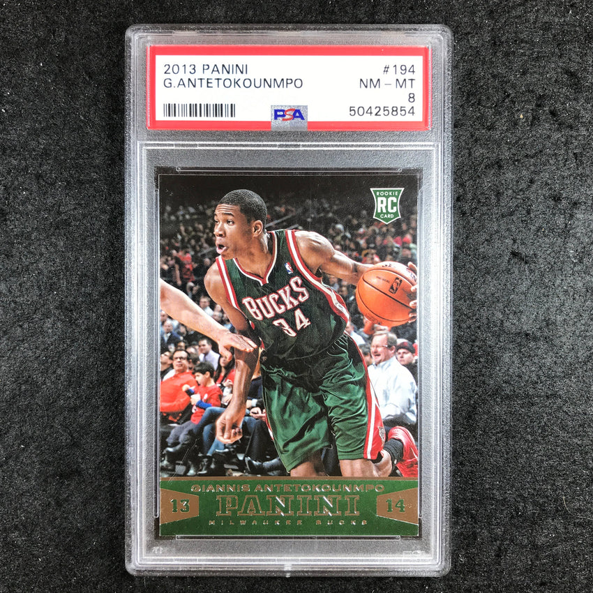2013 Panini GIANNIS ANTETOKOUNMPO Rookie #194 PSA 8 (854)