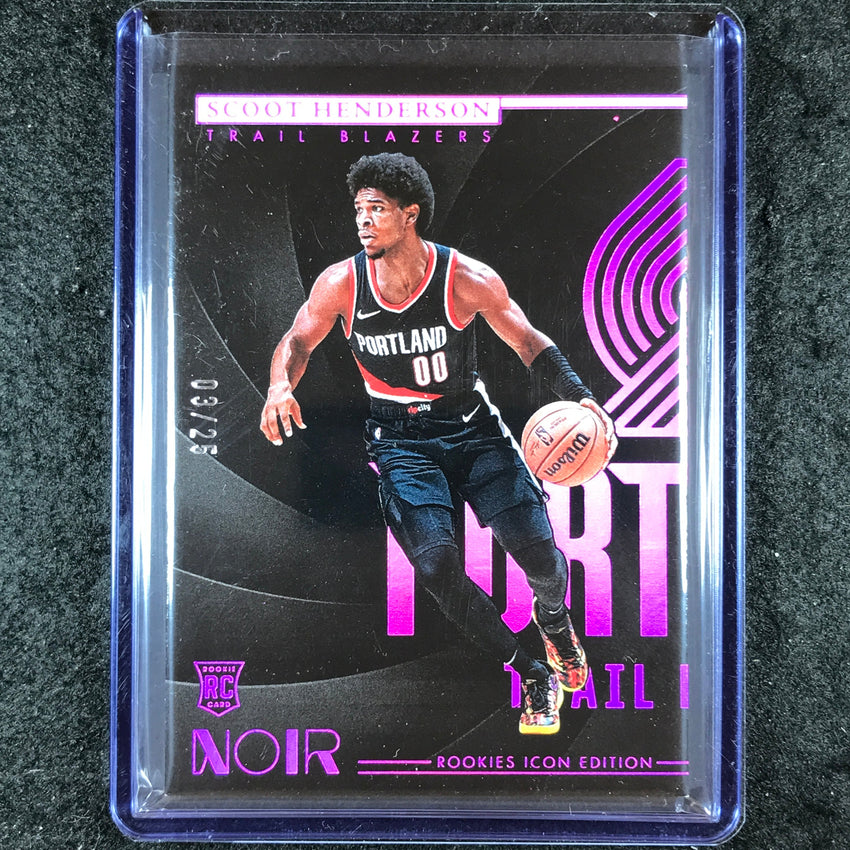 2023-24 Noir SCOOT HENDERSON Rookie Icon Edition Holo Red 3/25 #177