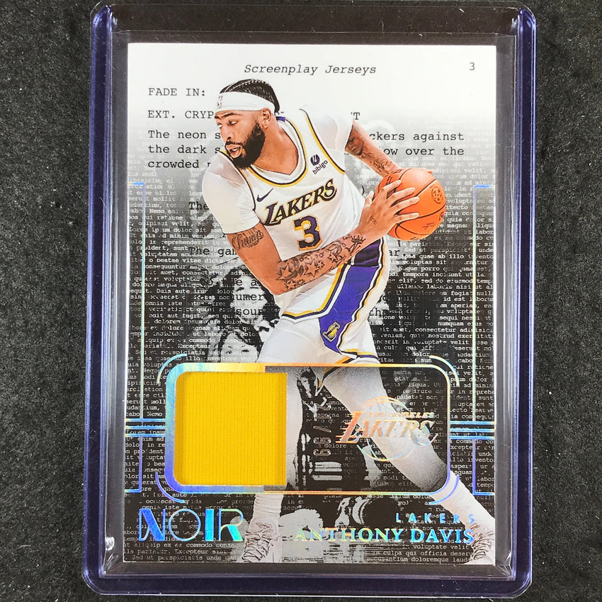 2023-24 Noir ANTHONY DAVIS Screenplay Jersey Relic 21/99