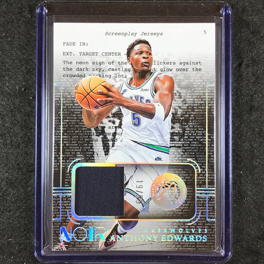2023-24 Noir ANTHONY EDWARDS Screenplay Jersey Relic 19/99