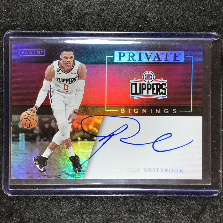 2023-24 Noir RUSSELL WESTBROOK Privite Signings Auto #RWE
