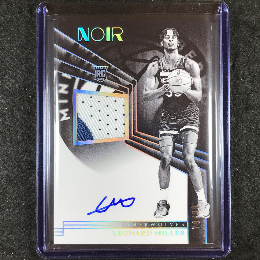 2023-24 Noir LEONARD MILLER Rookie Patch Auto Black and White Holo Silver 79/99