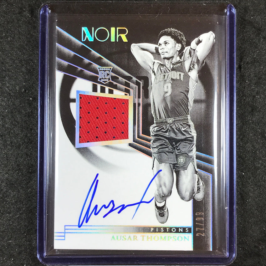 2023-24 Noir AUSAR THOMPSON Rookie Patch Auto Black and White Holo Silver 27/99