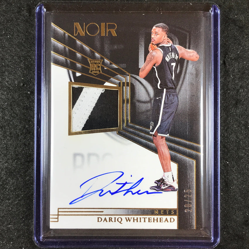 2023-24 Noir DARIQ WHITEHEAD Rookie Patch Auto Color Prime 20/25