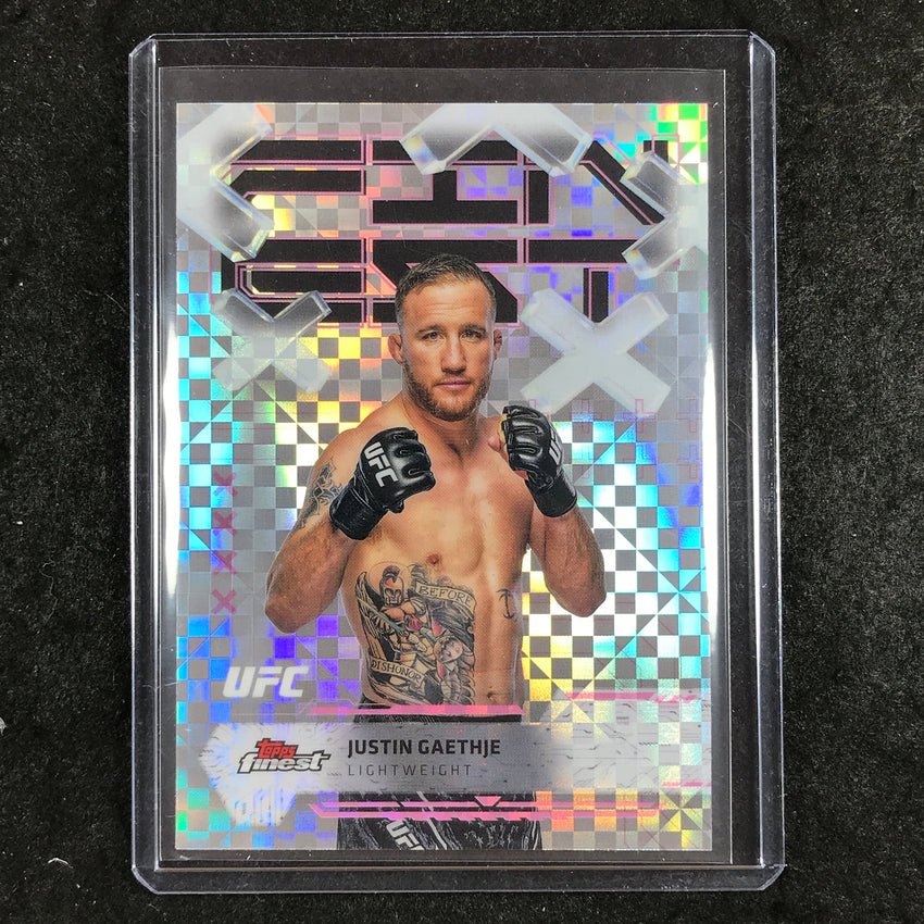 2025 Topps Finest UFC JUSTIN GAETHJE Common Checkerboard #39