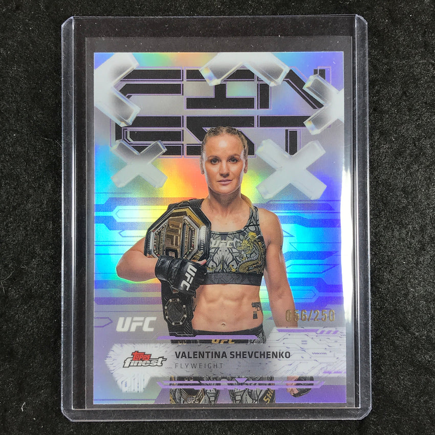 2025 Topps Finest UFC VALENTINA SHEVCHENKO Common Purple 56/250 #32