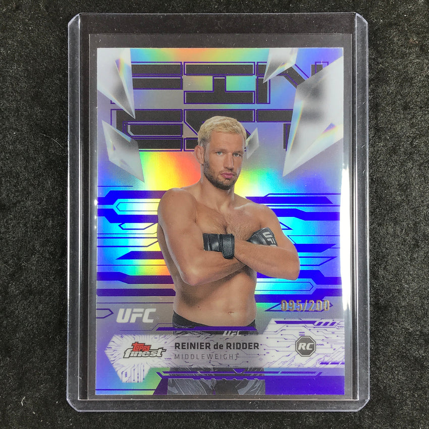 2025 Topps Finest UFC REINIER DE RIDDER Rookie Uncommon Purple 95/200 #140