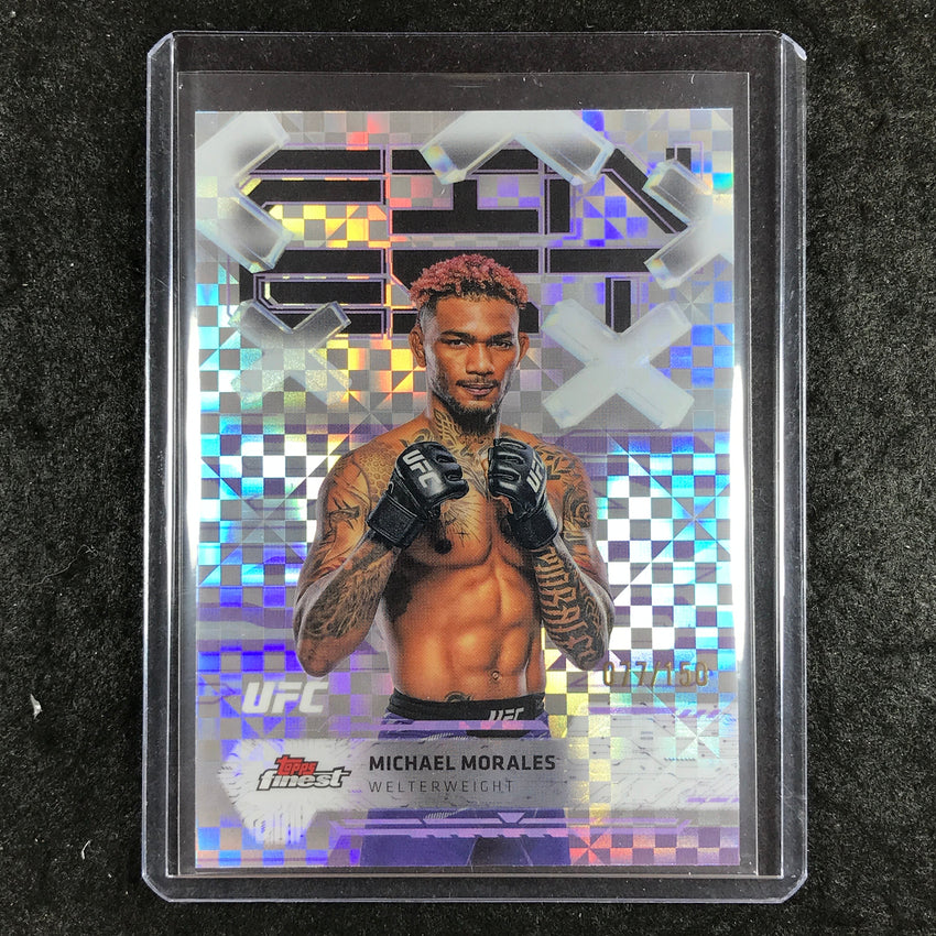 2025 Topps Finest UFC MICHAEL MORALES Common Purple Checkerboard 77/150 #6