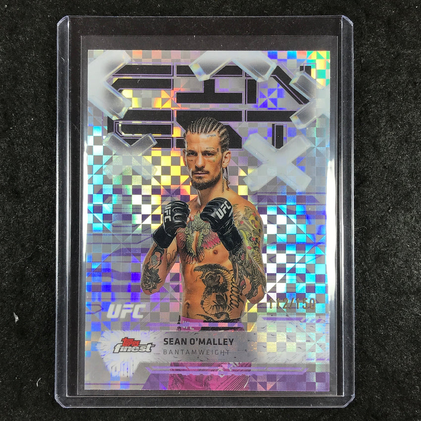 2025 Topps Finest UFC SEAN O'MALLEY Common Purple Checkerboard 112/150 #15