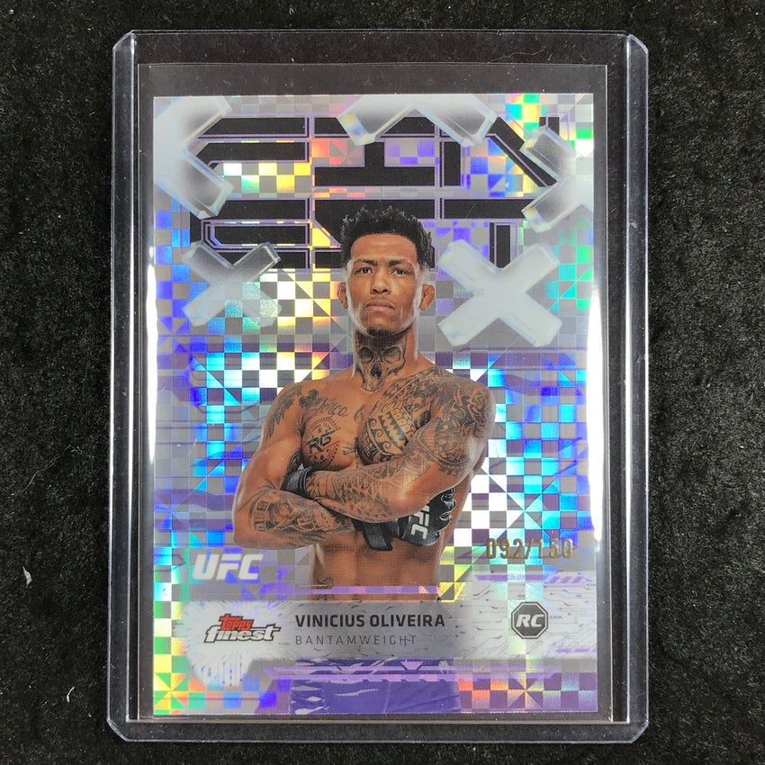 2025 Topps Finest UFC VINICIUS OLIVEIRA Rookie Common Purple Checkerboard 92/150