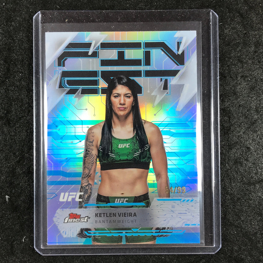 2025 Topps Finest UFC KETLEN VIEIRA Rare Blue 54/99 #255