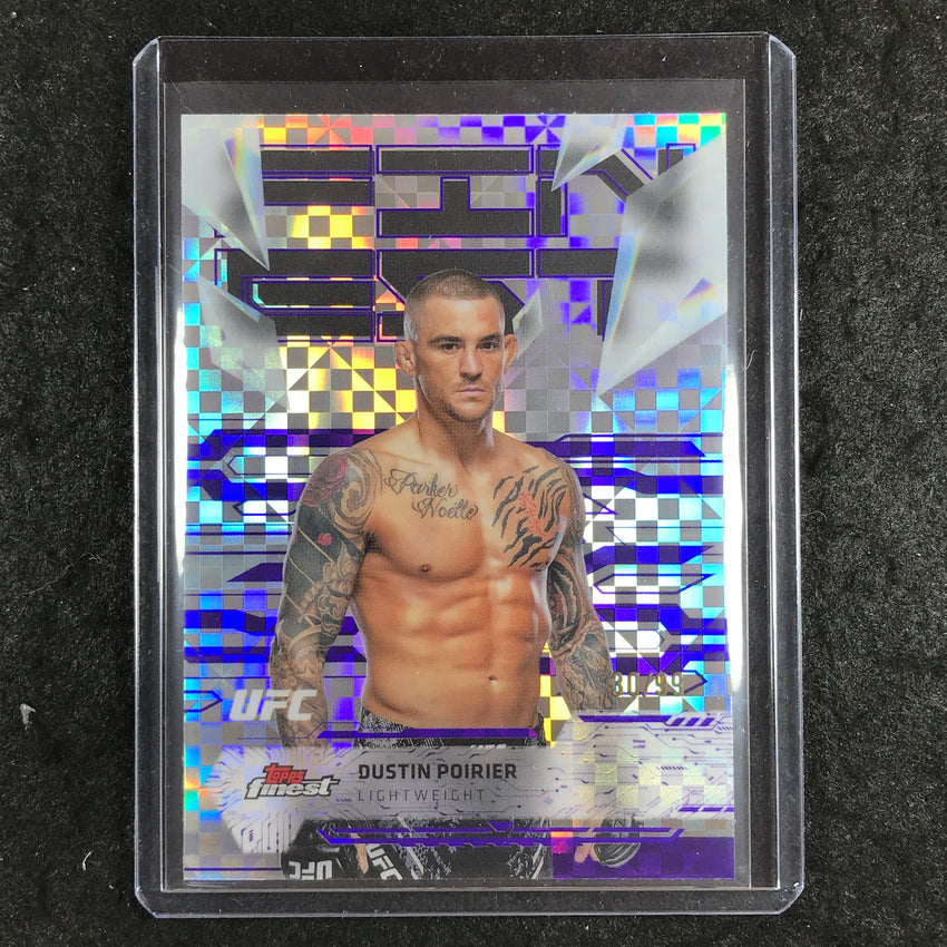 2025 Topps Finest UFC DUSTIN POIRIER Uncommon Purple Checkerboard 30/99 #108
