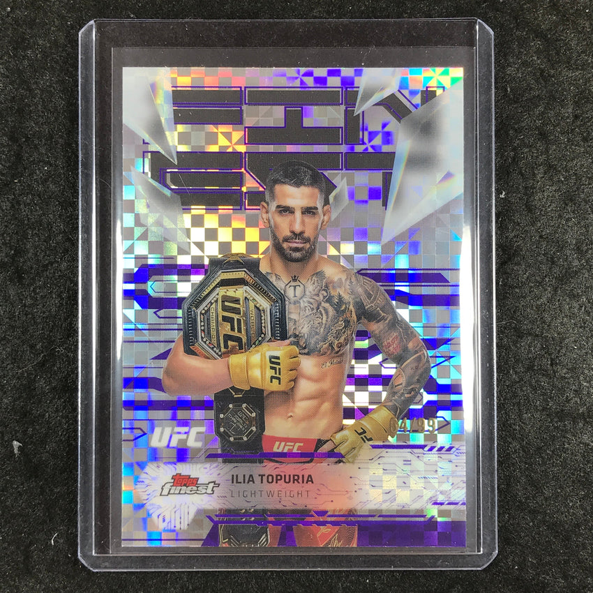 2025 Topps Finest UFC ILIA TOPURIA Uncommon Purple Checkerboard 64/99 #115