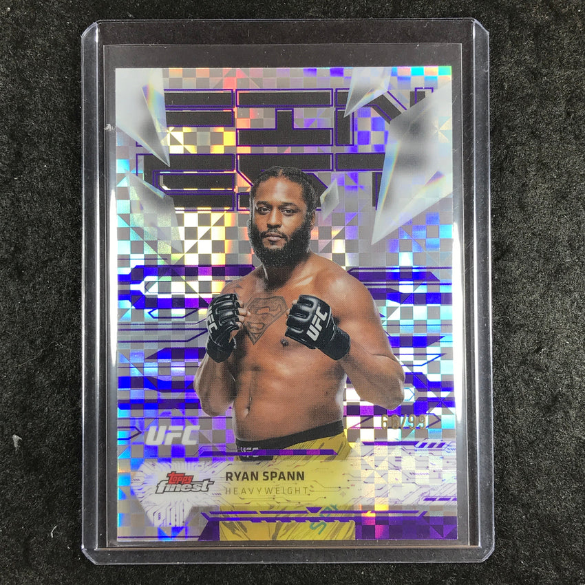 2025 Topps Finest UFC RYAN SPANN Uncommon Purple Checkerboard 66/99 #129